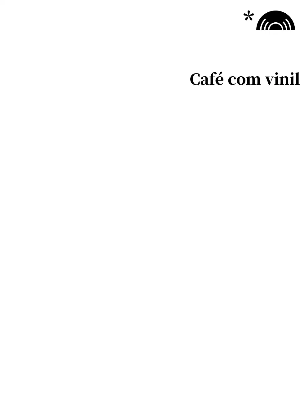 Promover um café branco minimalista