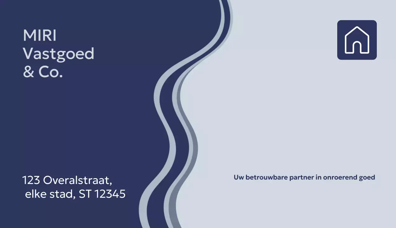 marine modern onroerend goed visitekaartje