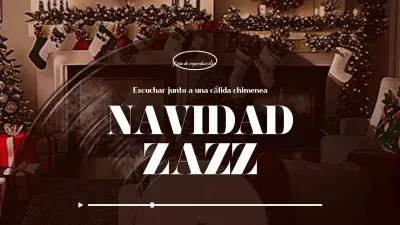 Promover una lista de reproducción navideña vintage marrón