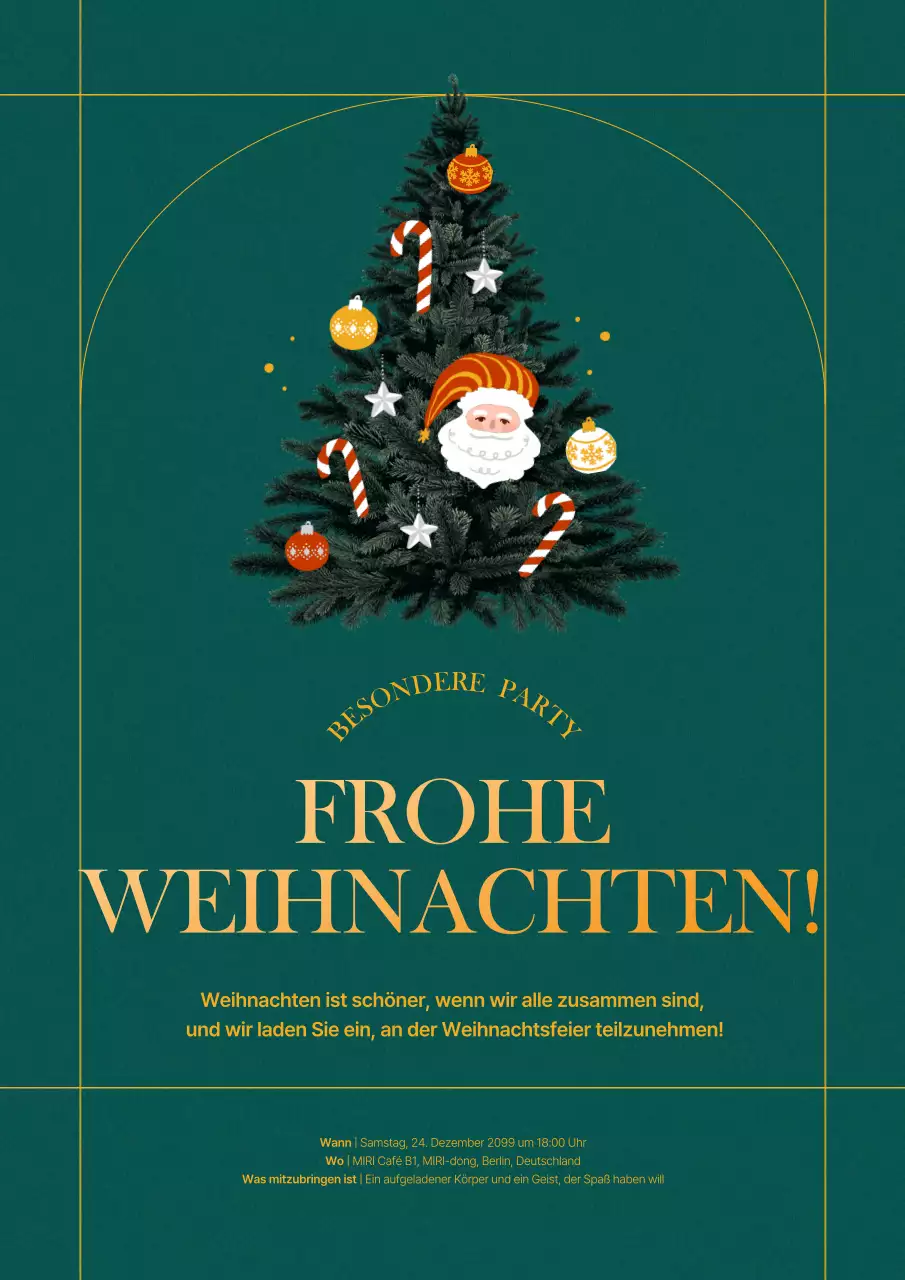 Abstrakte Vintage-Weihnachtseinladung