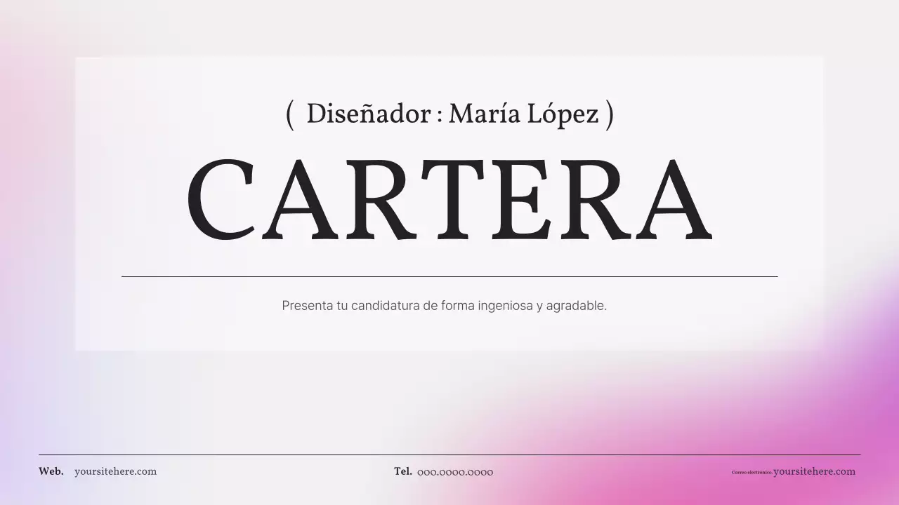 Una sencilla cartera degradada en rosa