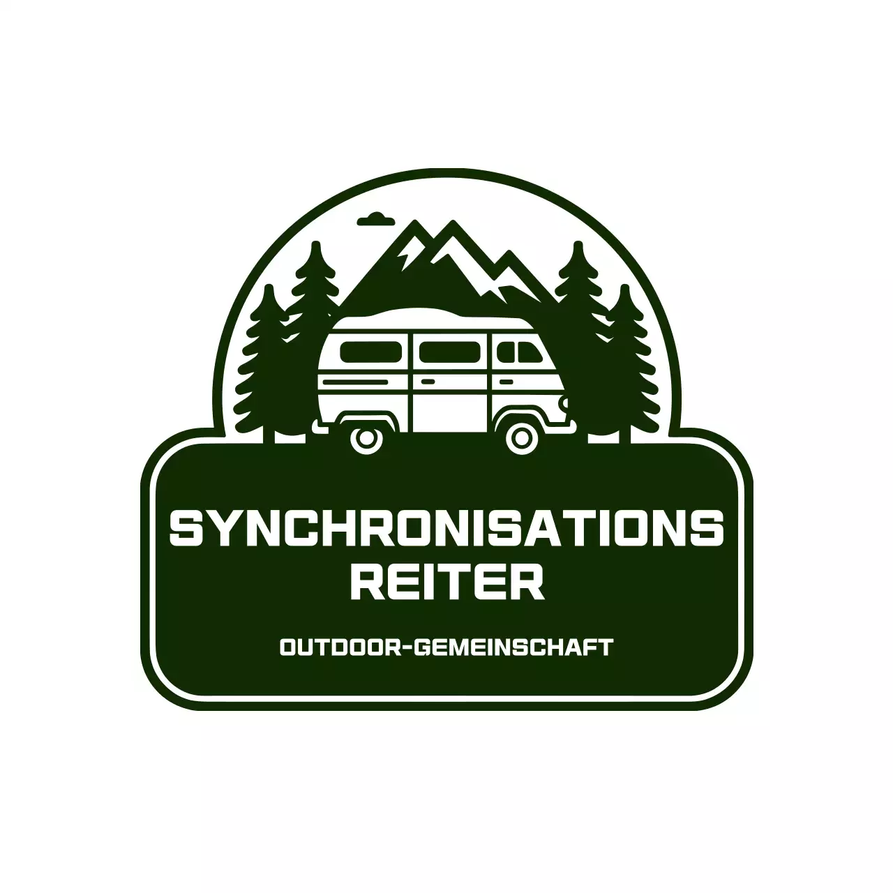 Grünes rustikales Outdoor-Gemeinschaftslogo