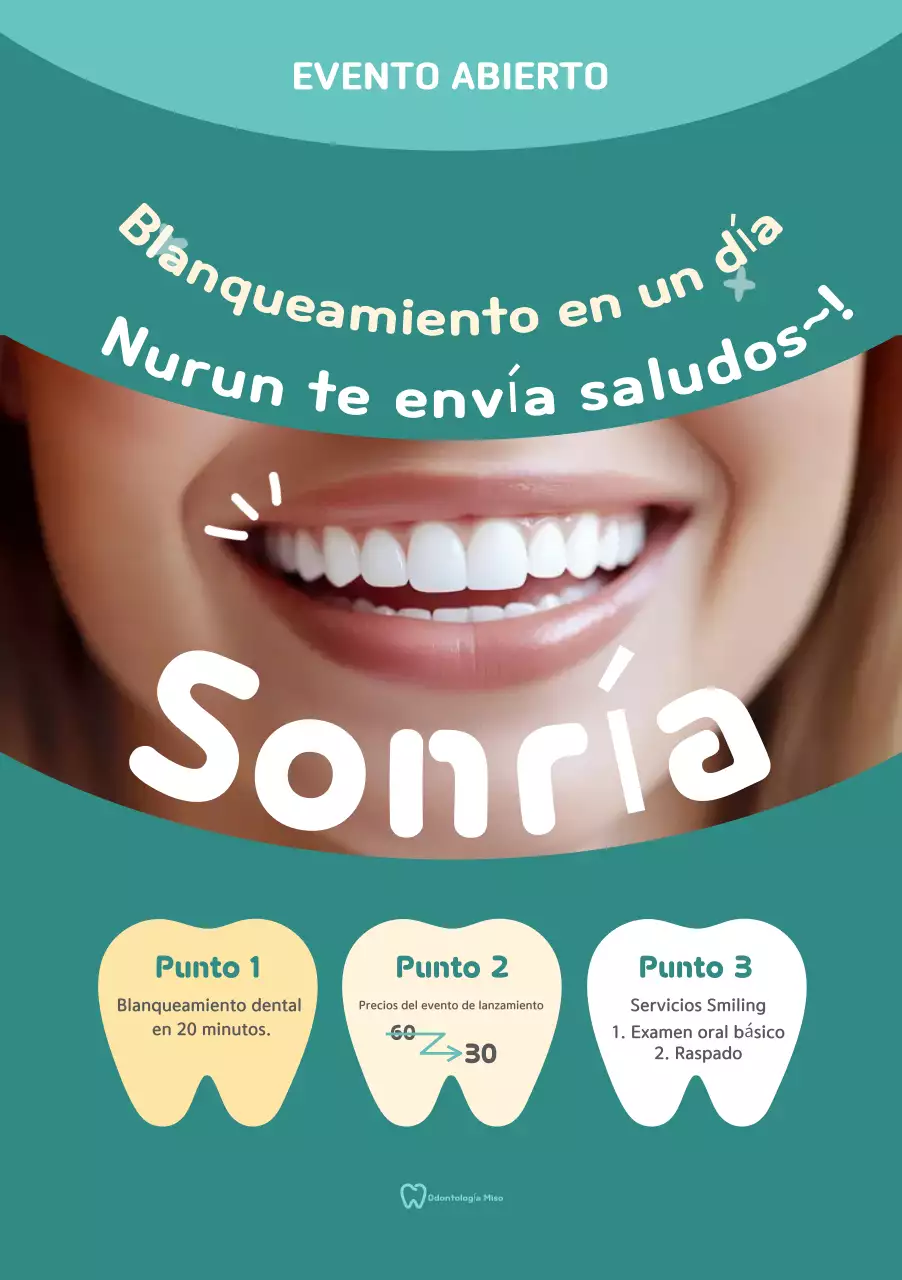 Evento de blanqueamiento dental Mint Neat