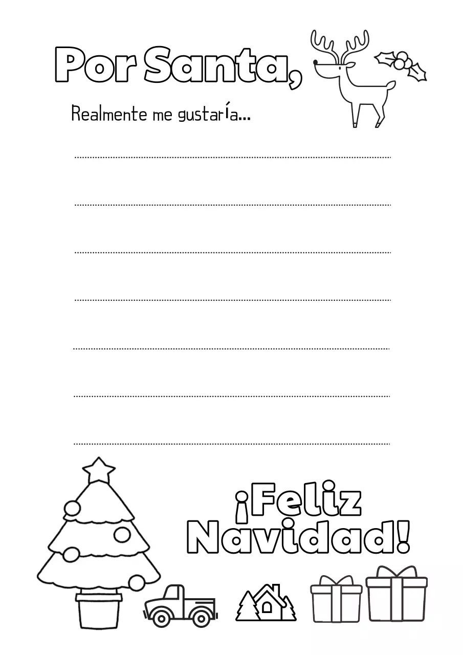 Sencillas letras de Navidad en blanco