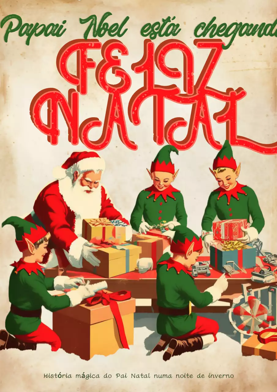 Cartão de Natal Vintage Vermelho
