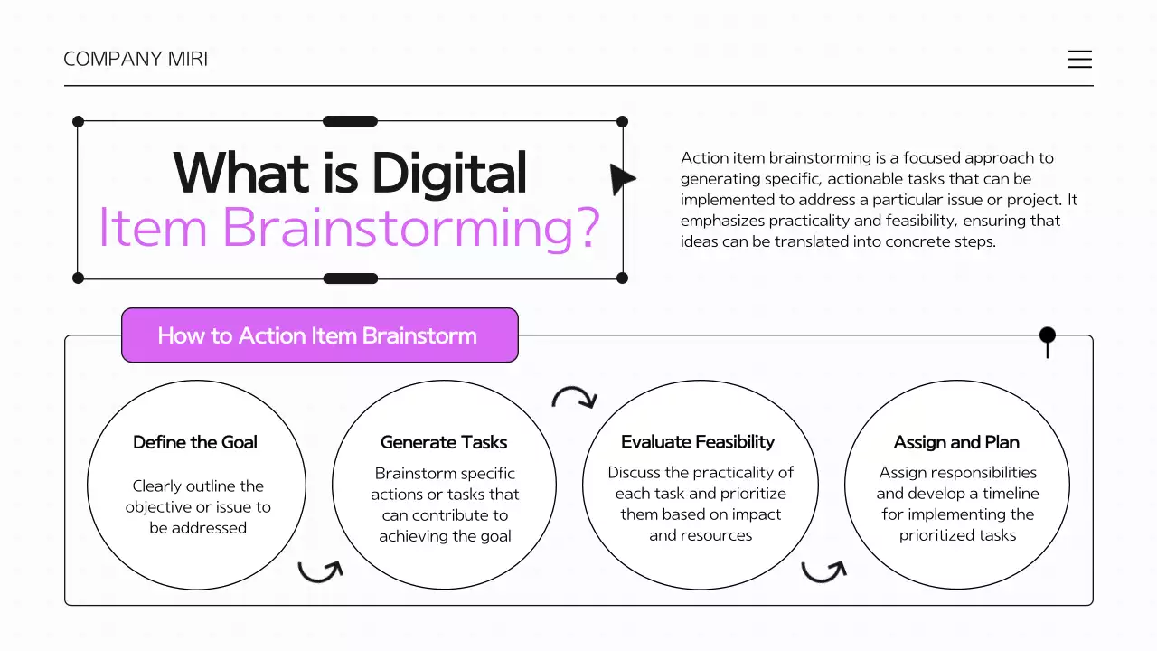 Bài thuyết trình hướng dẫn động não tối giản màu vàng