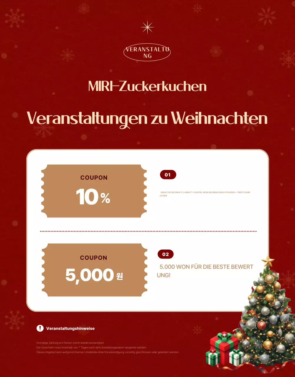 Rote Vintage-Weihnachtswerbung