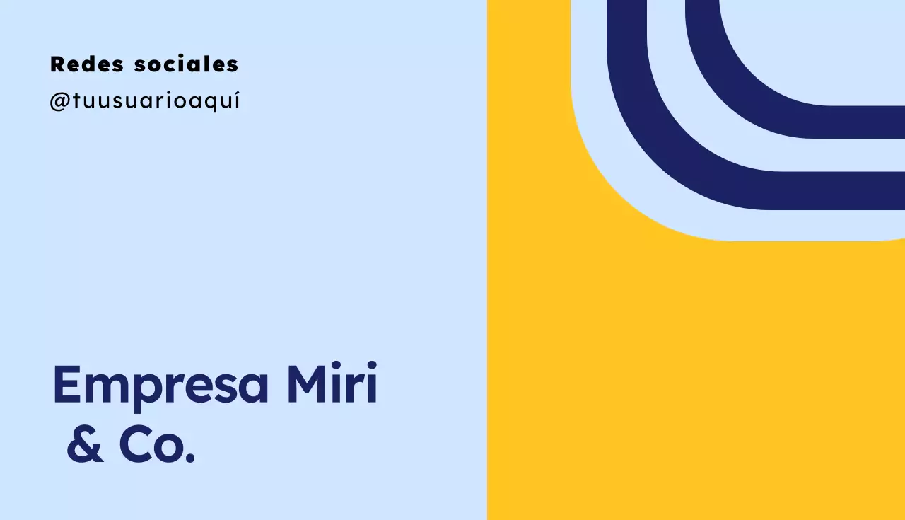 tarjeta de visita moderna azul