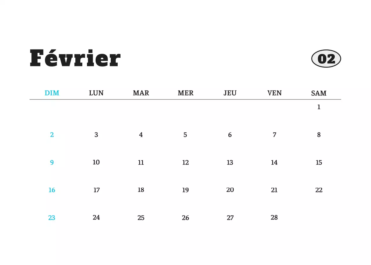 Calendrier photo blanc Neat Ballet Animal