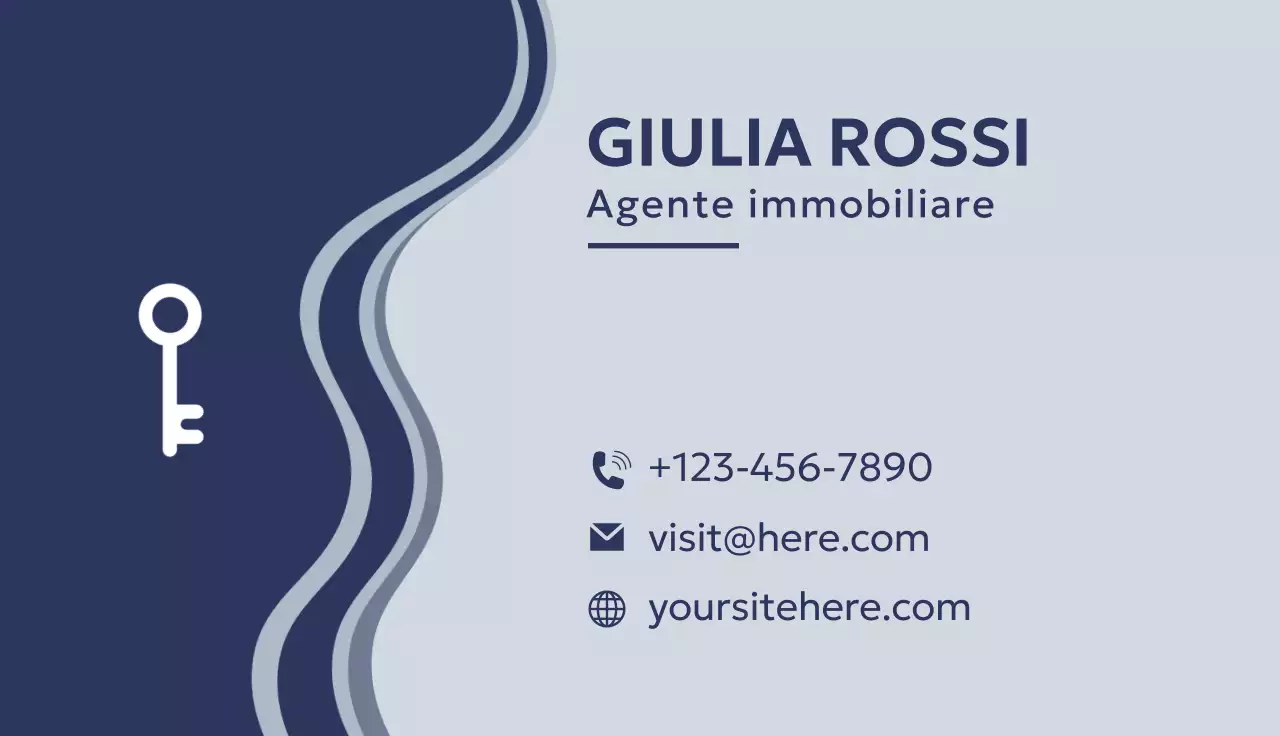 biglietto da visita immobiliare moderno della marina