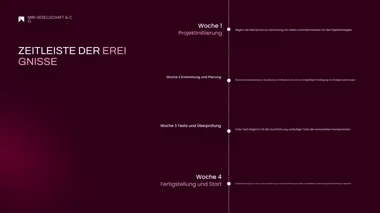 rosa modernes Projektvorschlagsdokument