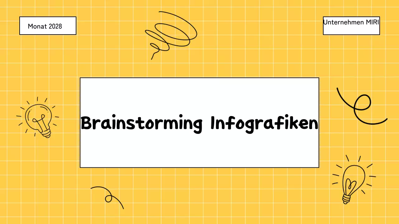 Gelbes Brainstorming Infografik Präsentation