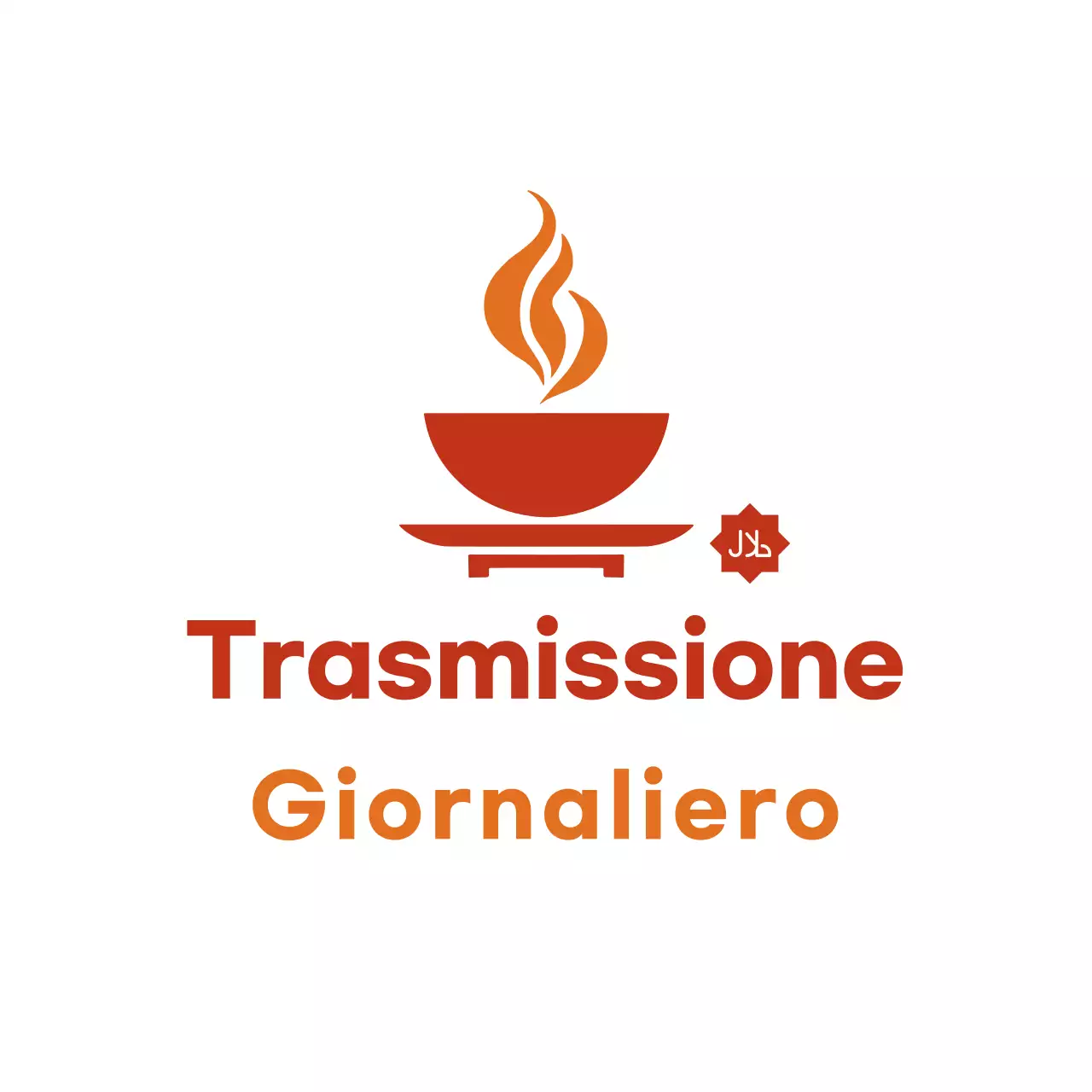 annuncio di cibo minimo arancione