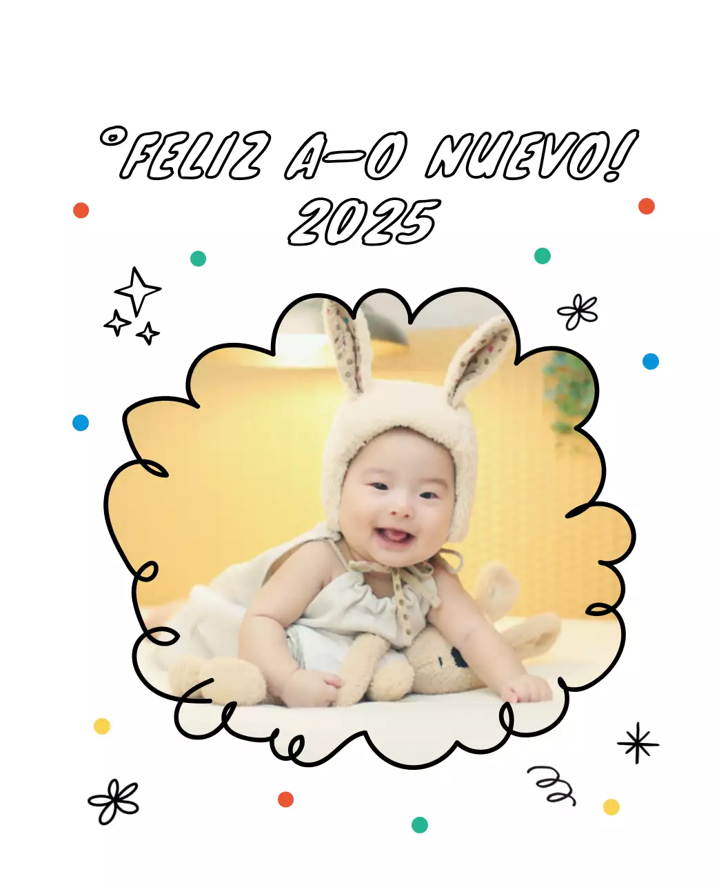 Adorable calendario de Año Nuevo