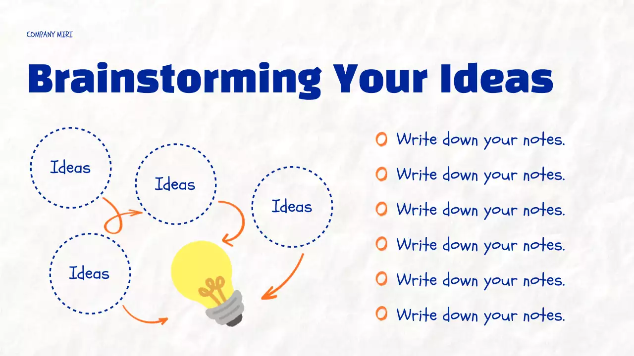 Blue Modern Brainstorming Guide Presentation