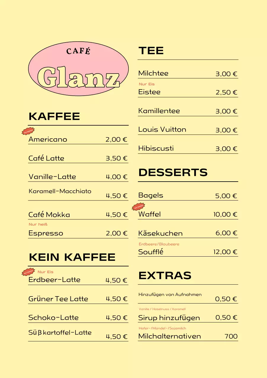 Pink-Pop-Dessert-Anzeige