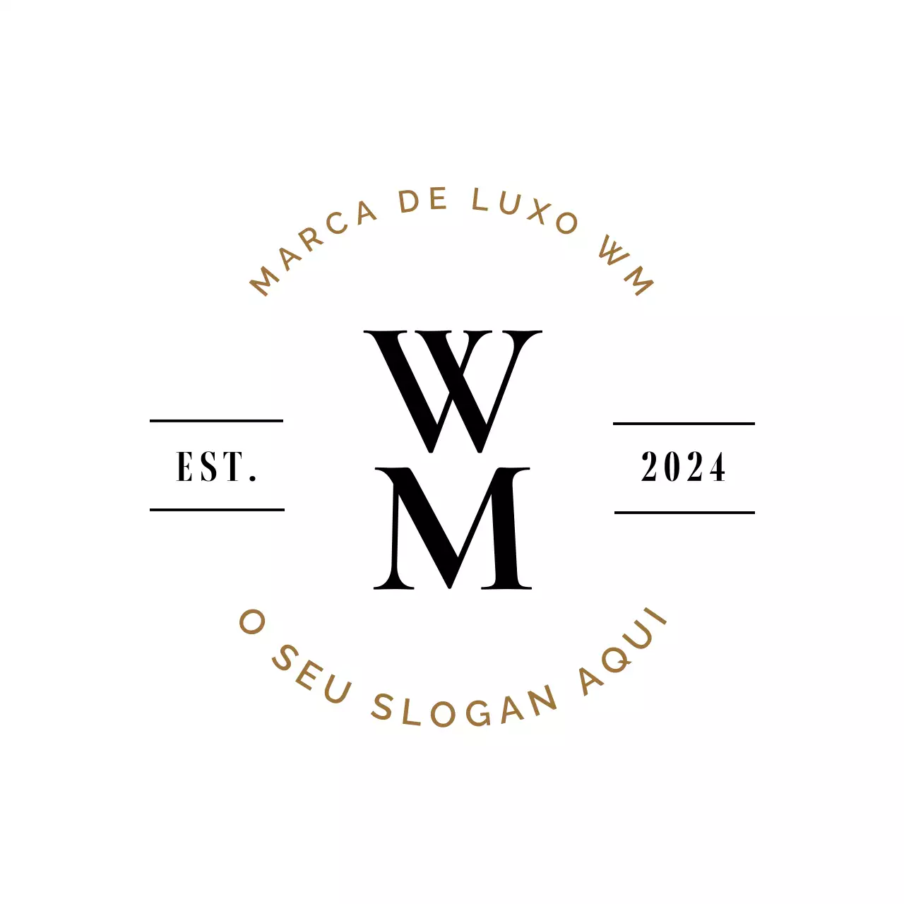 logótipo preto de marca de luxo