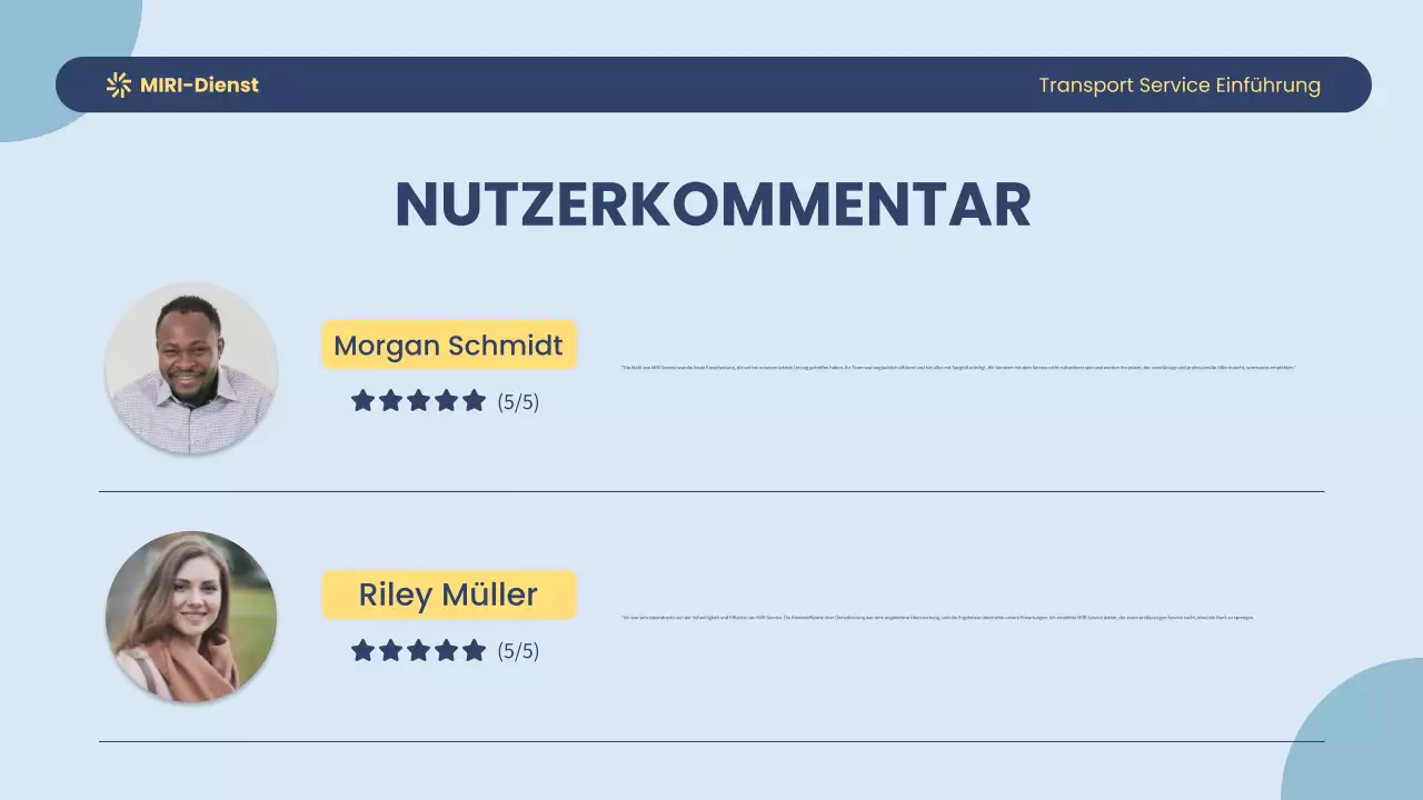 Blue and Yellow Modern Transport Service Einführung