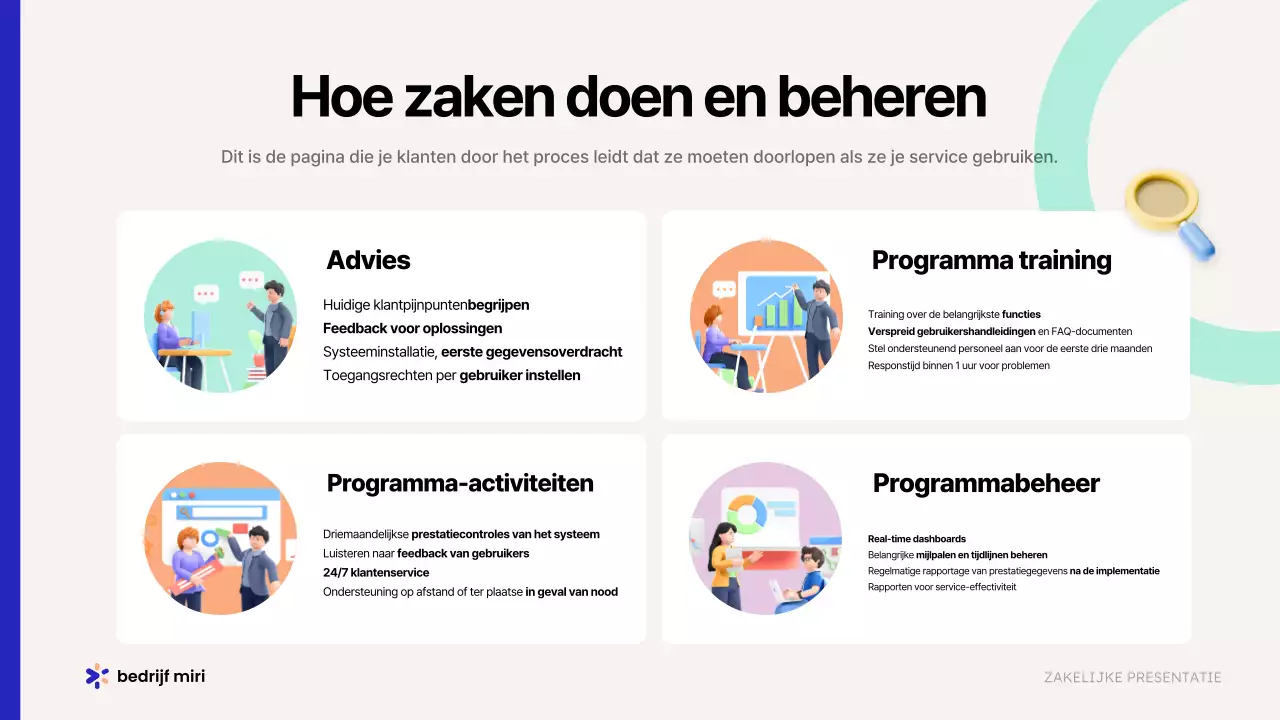 Promoot je beige moderne bedrijfsvoorstel