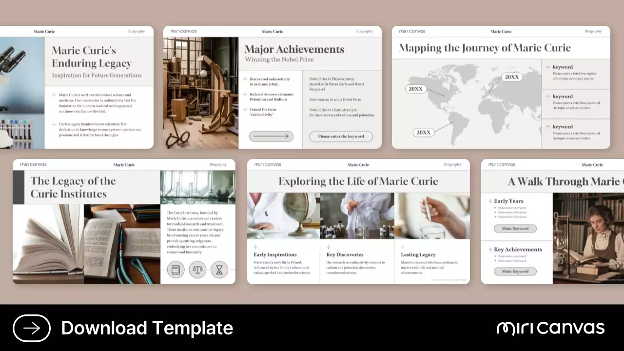 Beige Modern Biography Guide Presentation