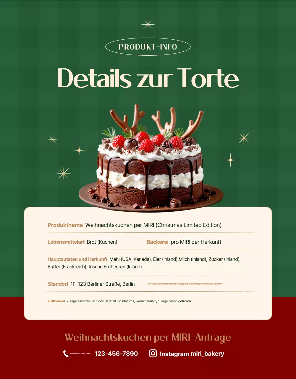 Rote Vintage-Weihnachtswerbung