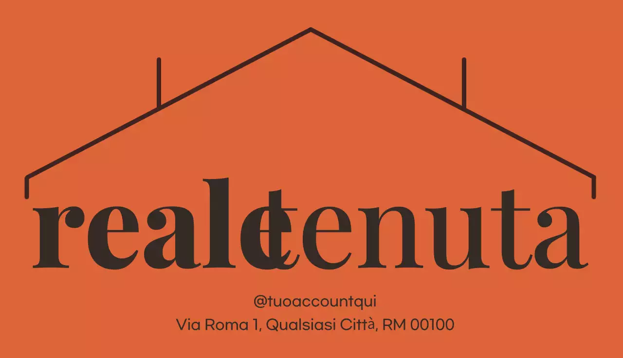 biglietto da visita immobiliare moderno di colore marrone