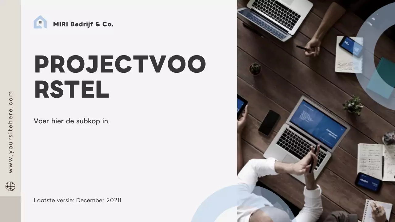 grijs modern bedrijfsplan document
