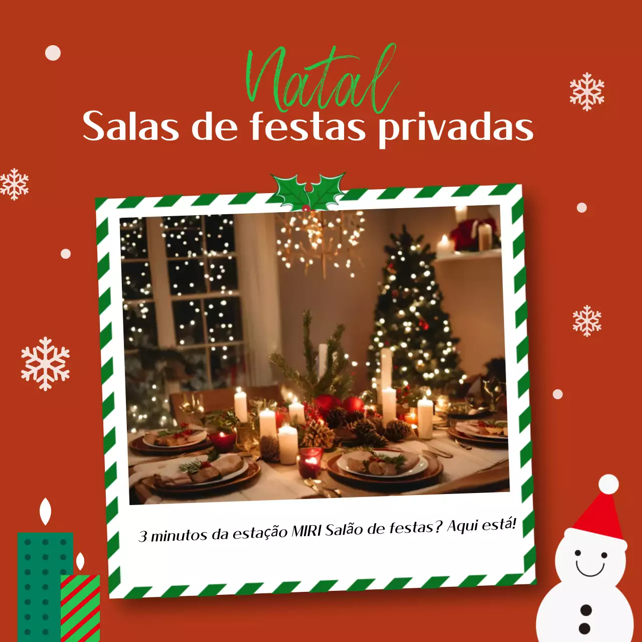 Eventos de Natal acolhedores em laranja