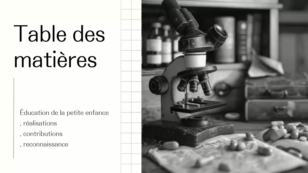 Explorer la vie de Marie Curie Simple Black Beige Presentation