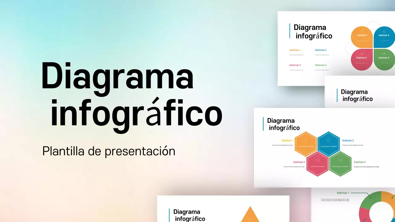 arco iris moderna plantilla de presentación infográfica