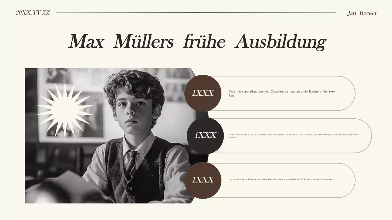 Schwarze moderne Biographie Präsentation