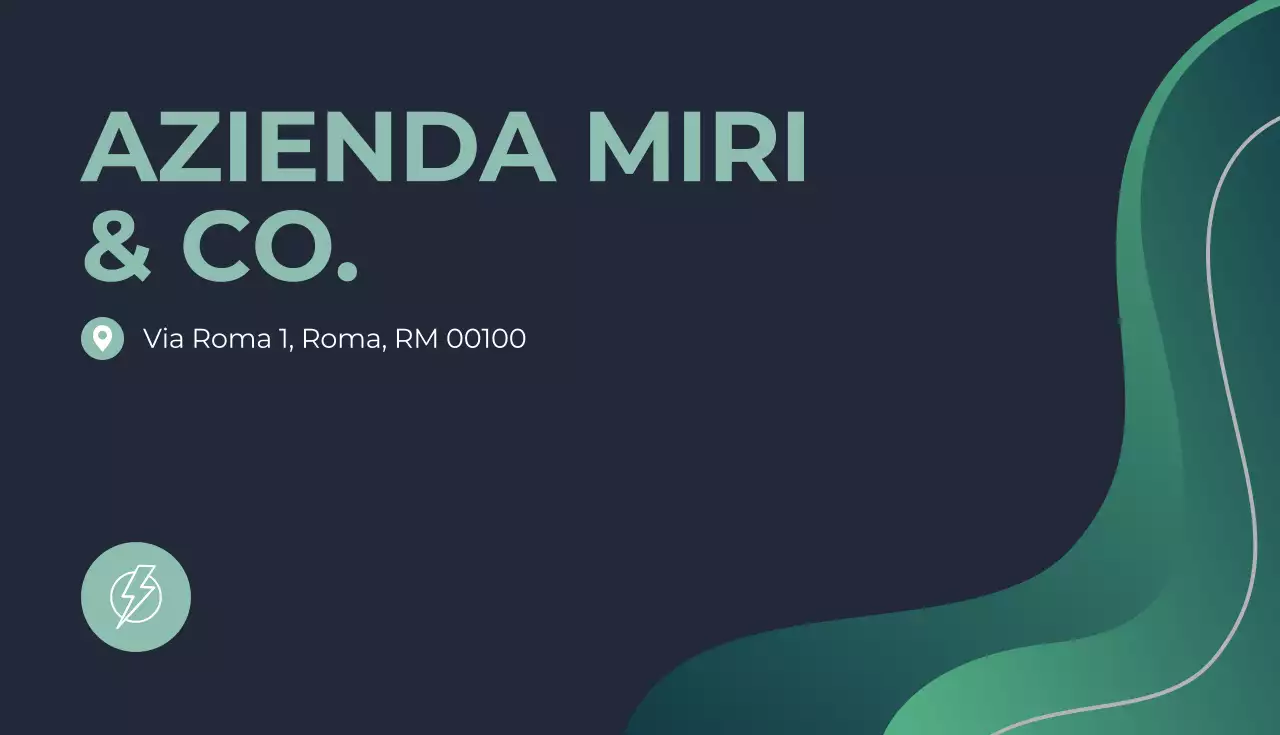 biglietto da visita energia verde e moderna