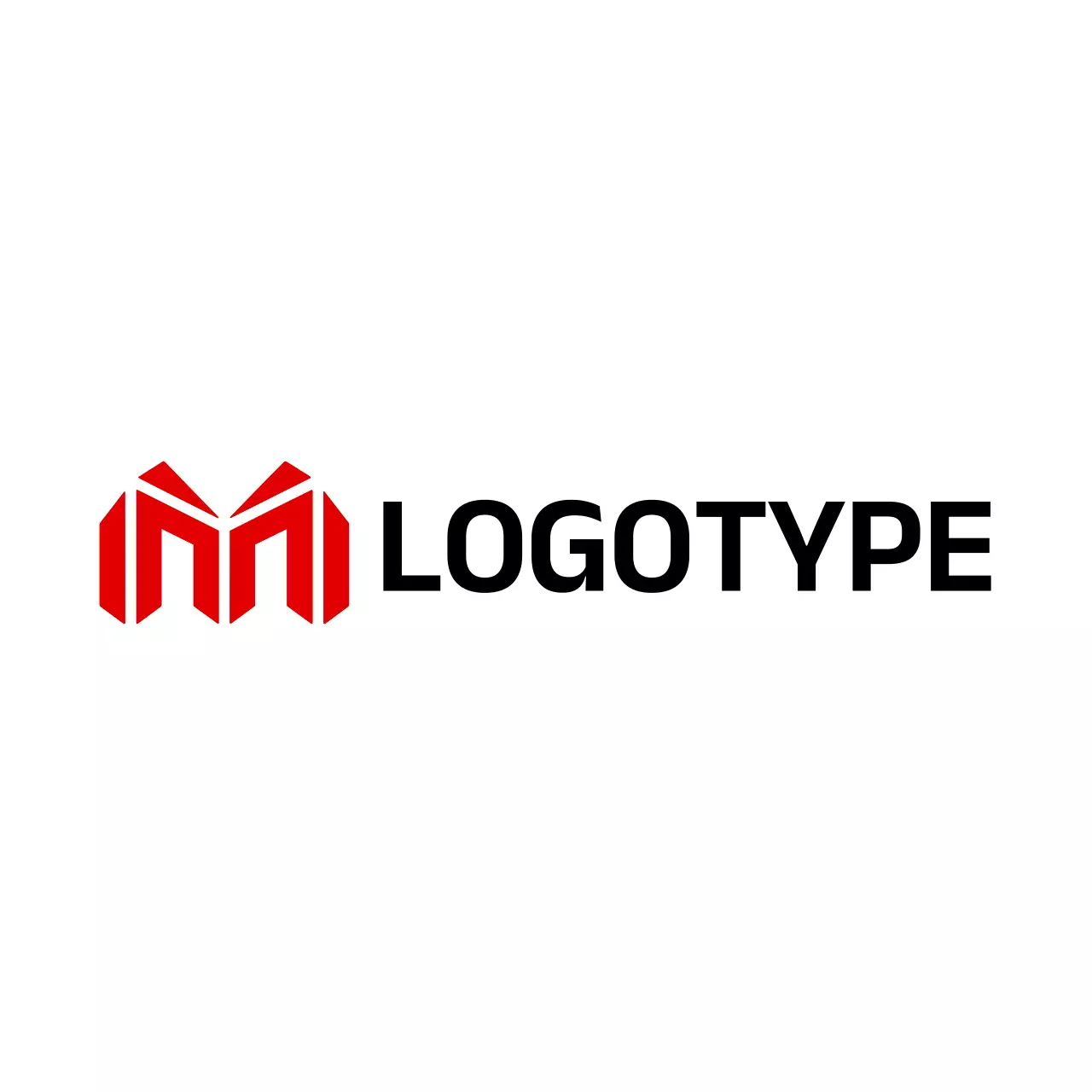 Red Geometric Design Logo