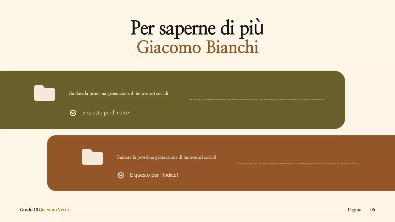 biografia classica beige per l'annuncio scolastico