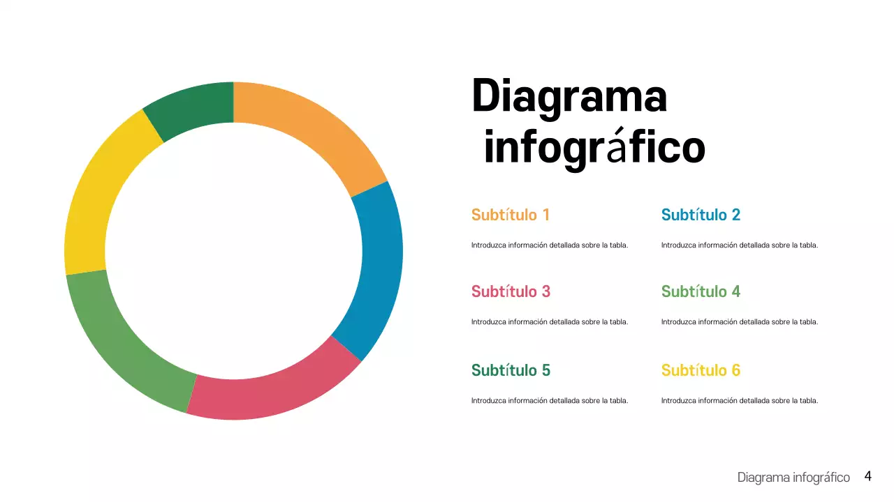 arco iris moderna plantilla de presentación infográfica