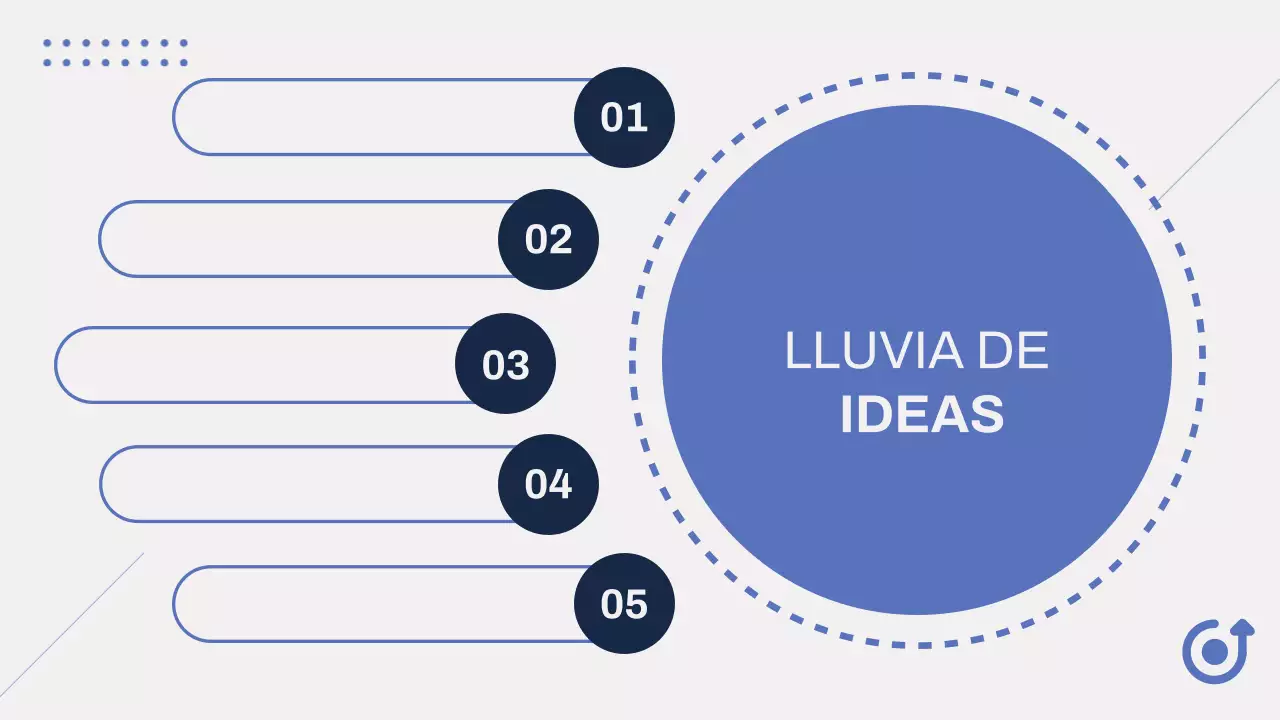 Gris Azul Moderno Brainstorming Infografía Presentación