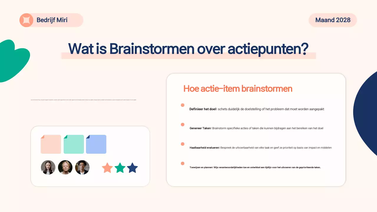 beige modern brainstormmateriaal