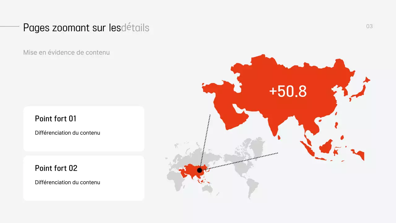 Planification d'une présentation moderne grise