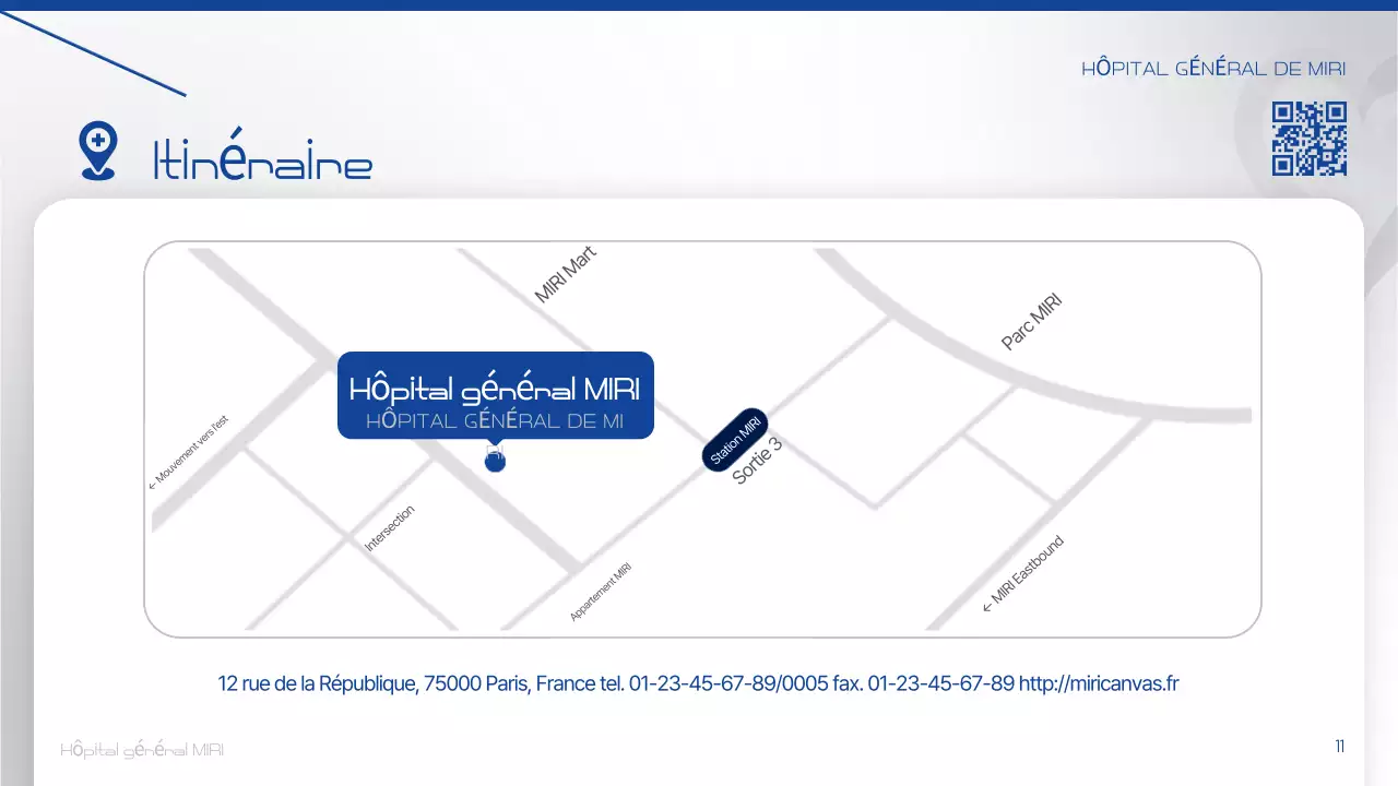 Communiquer des informations sur l'hôpital moderne Farang
