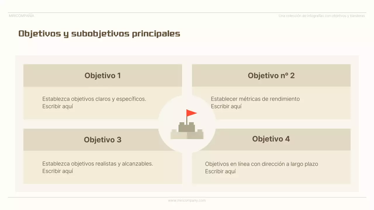 Anuncio infográfico minimalista en beige