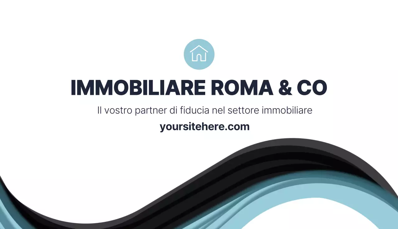 biglietto da visita immobiliare blu moderno