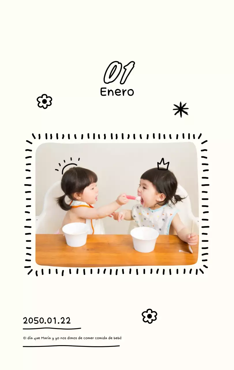 Bonito calendario con fotos de Año Nuevo