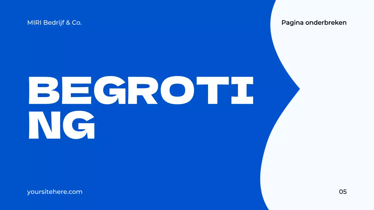 blauw modern projectvoorstel document