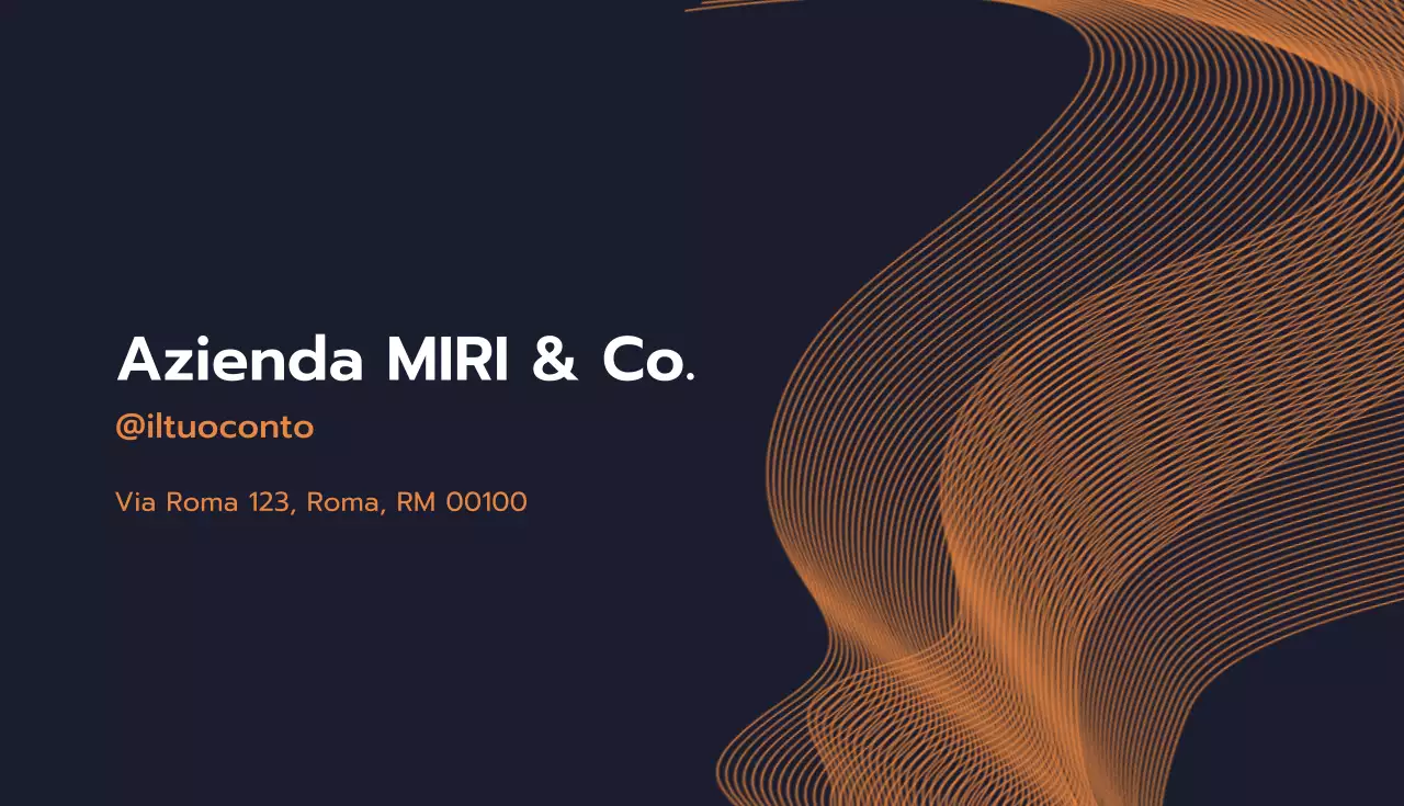 biglietto da visita moderno arancione