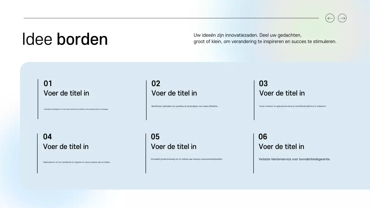 blauw en groen schoon digitale brainstormgids