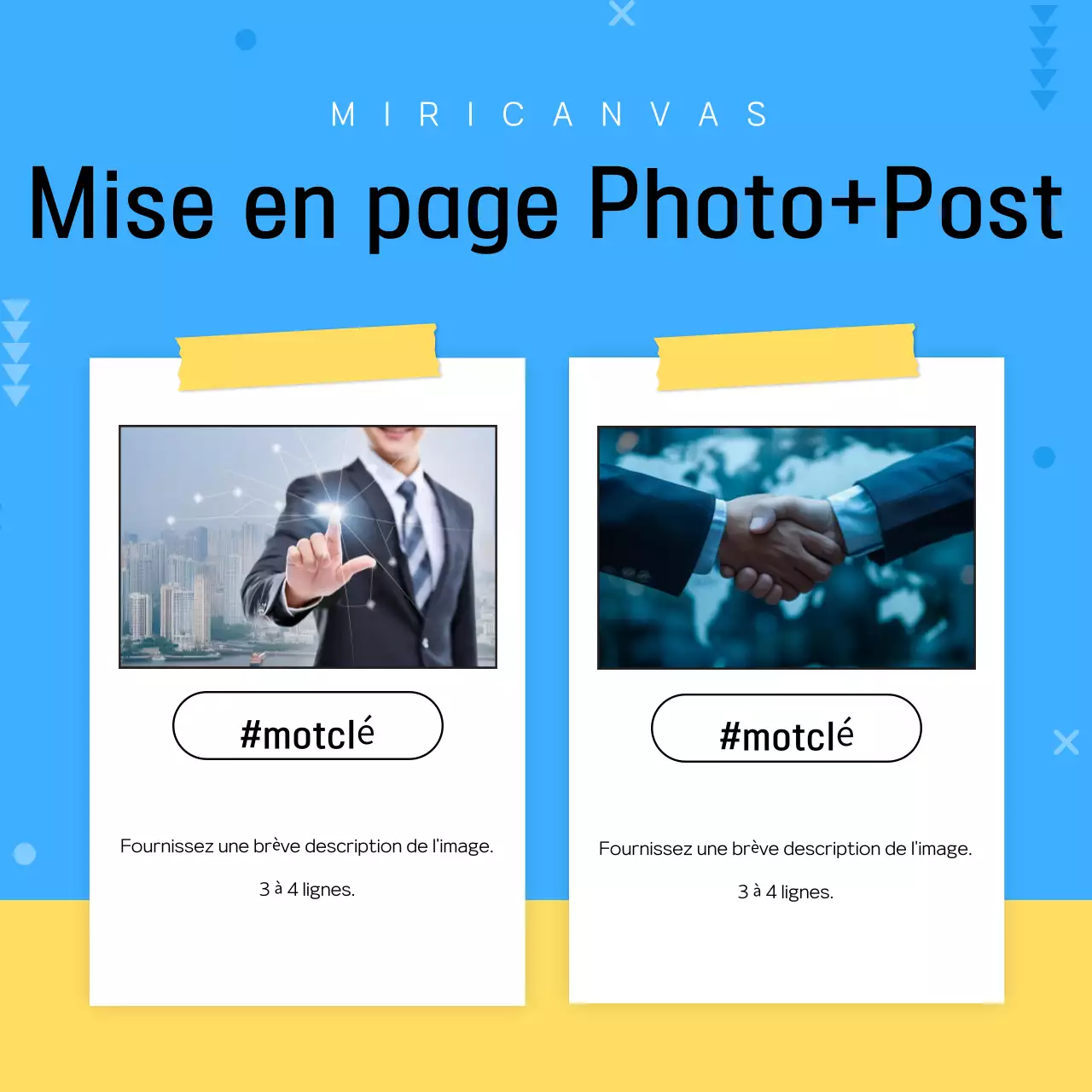 Une lettre d'information commerciale simple en bleu clair et blanc