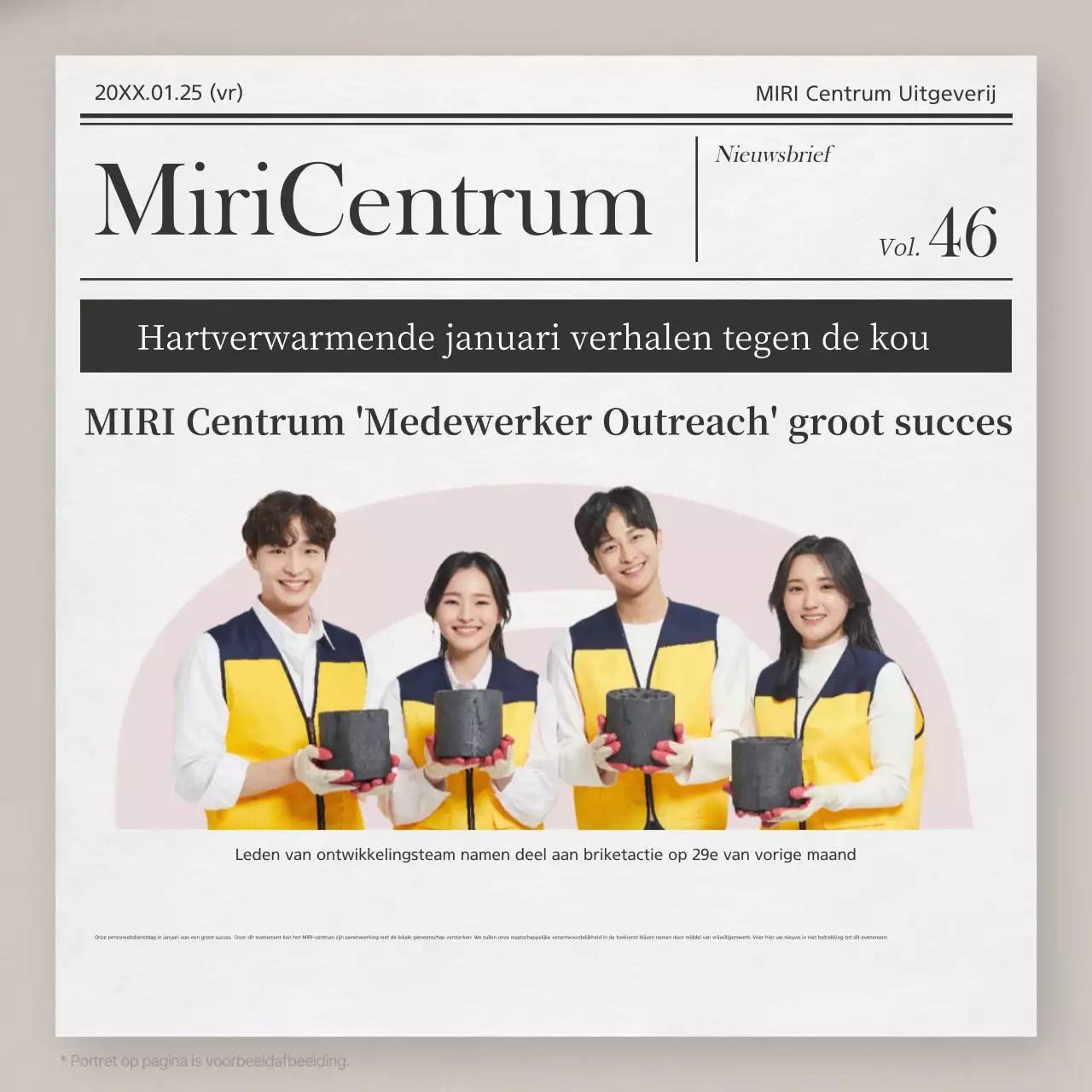 Beige Basis Nieuwsbrief Vrijwilligers