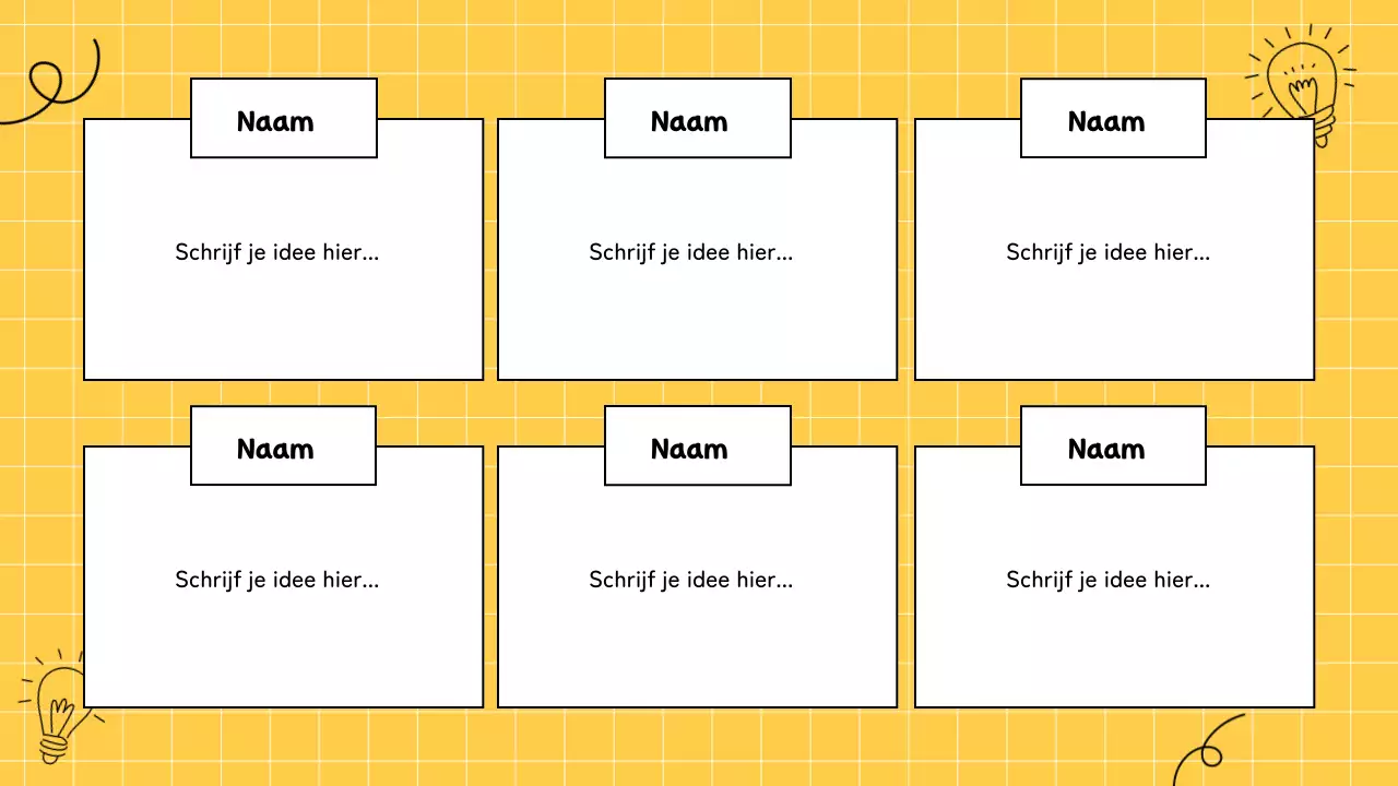 geel brainstormen infographics presentatie