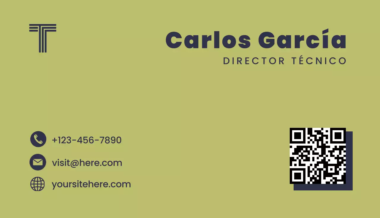 tarjeta de visita sage modern