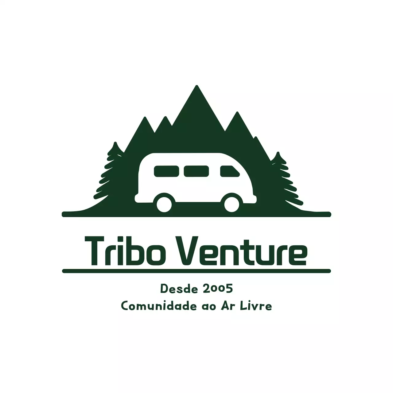 Logótipo verde rústico da aventura